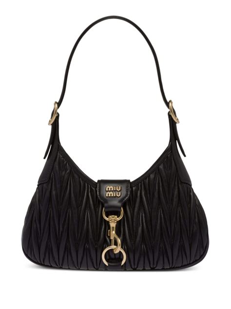 miu miu nappa colour miu rider shoulder bag|Quilted nappa leather shoulder bag .